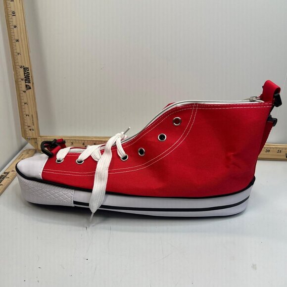 Red Sneaker Bag Canvas Purse Unique Shoe Design Adjustable Strap Handbag - Picture 2 of 5